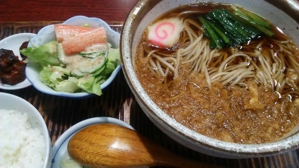 「たぬきそば定食 850円」@日乃出庵の写真