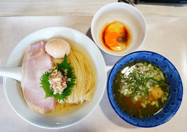 「鶏つけそば 塩＋味玉＋もじ玉」@中華そば ふじ野の写真