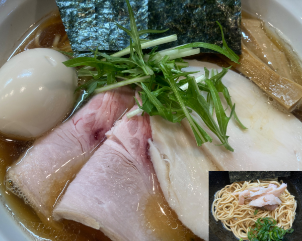 「全乗醤油らーめん+和え玉」@麺響万蕾の写真