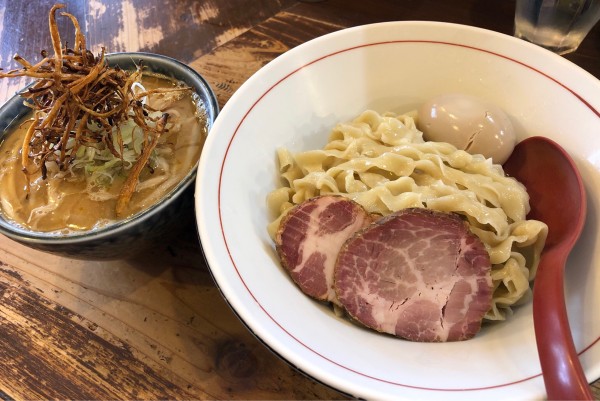 「味玉味噌つけ麺＋赤星」@東京味噌らーめん 鶉の写真
