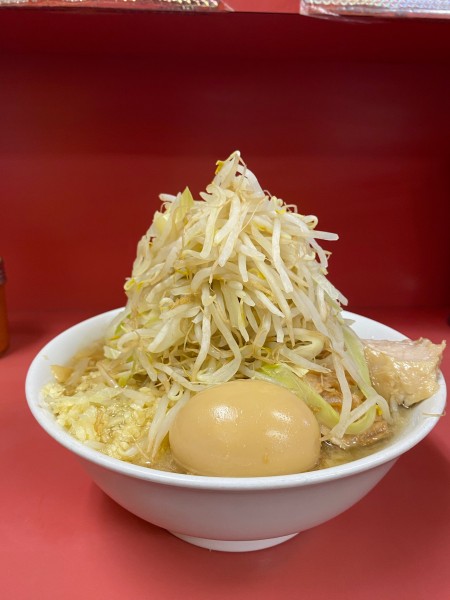 「小ラーメン　味つけタマゴ」@ラーメン二郎 ひばりヶ丘駅前店の写真