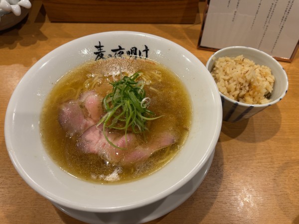 「帆立と山椒の中華そば（880円）」@麦の夜明けの写真