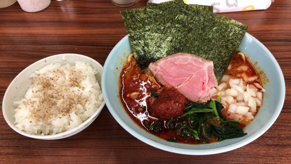 「辛シビ麺¥750」@横浜ラーメン 武蔵家 大山店の写真