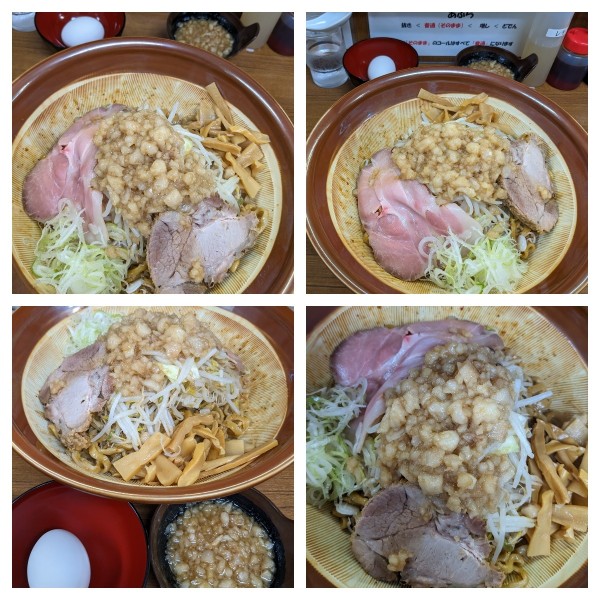 「【5/6,5/7限定】トチマヨ油そば大+麺増し+ﾛｰｽﾄﾎﾟ」@ラーメンの店 どでん 北浦和店の写真