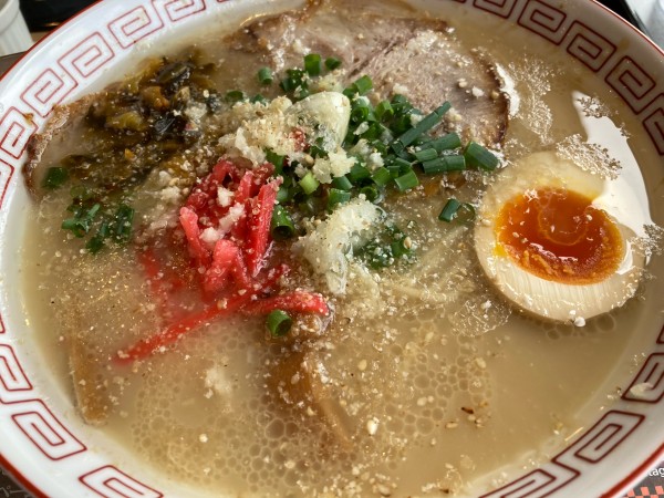 「群馬豚骨ラーメン だるま大使＋替玉」@らあめん花月嵐 ひたちなか高場店の写真