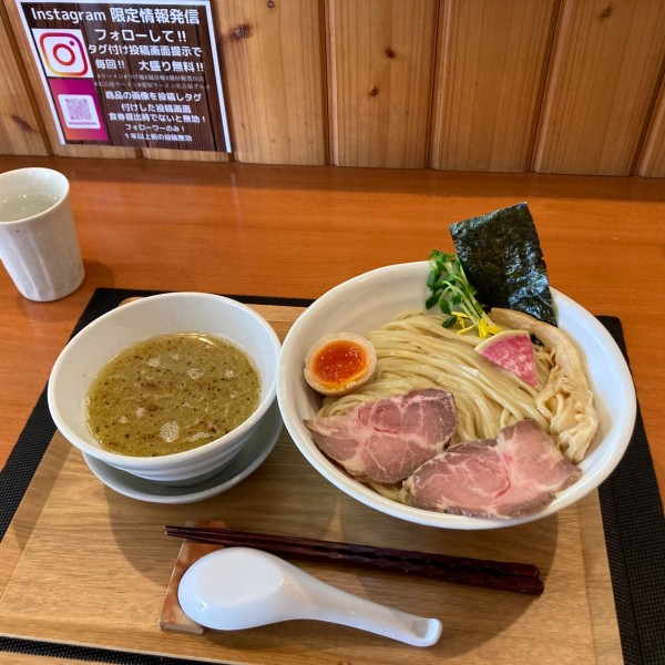 「特製海老トリュフ塩つけ麺」@麺屋 轍 豊川店の写真