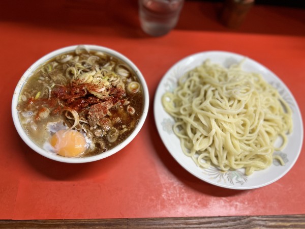 「チャーシュー.玉子つけメン(ちょい辛) 1250円」@つけめん 丸長 桜台店の写真
