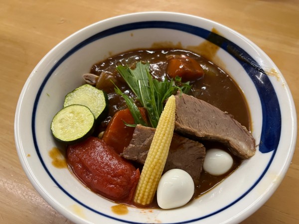 「【限定皐月】仔牛牛タン＆牛肉もも トマトピューレ煮込み」@MENYA 食い味の道有楽の写真