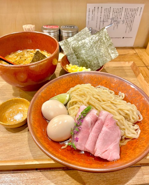 「昆布水味噌つけ汁【TP】特製」@味噌らーめん 柿田川ひばり 恵比寿本店の写真