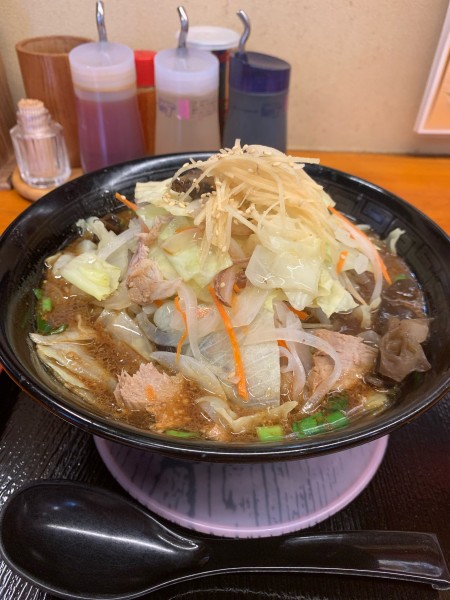 「野菜味噌らーめん（黒）」@麺家 光の写真