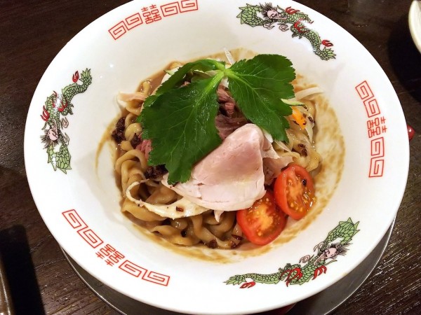 「蛍烏賊の冷やし汁なしそば」@立ち呑み居酒屋 金町製麺の写真