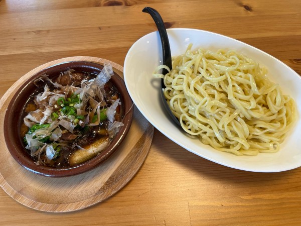 「房総黒アヒージョつけめん仕立て1050円」@中華蕎麦 円雀の写真