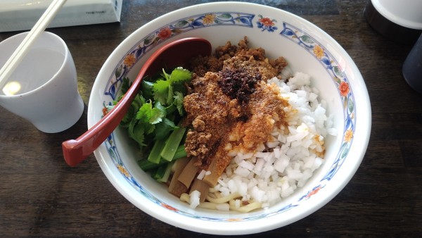 「四川風汁無し担々麺(追い飯付)¥900-」@キッチン ヤンの写真