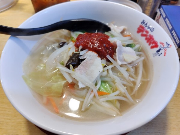 「タンメン　＋豆板醤：無料」@テンホウ 松本渚店の写真