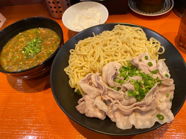「カレーつけ麺+豚盛」@かれー麺 実之和 赤坂店の写真