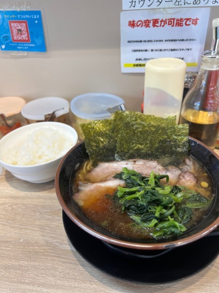 「朝ラーメン　海苔　ライス」@ラーメン桜道の写真