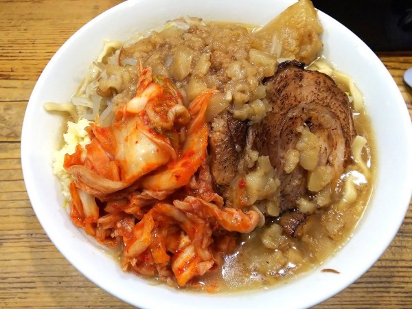 「ラーメン並（炙り）＋キムチ　ニンニクアブラ　900＋50円」@夢を語れ青森の写真