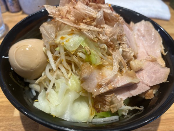 「家郎ラーメンスペシャル(汁なし)」@横浜家系 龍 郡山店の写真