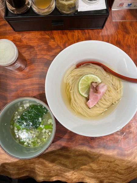 「鶏と魚貝の昆布水つけ麺」@三馬路 東京店の写真