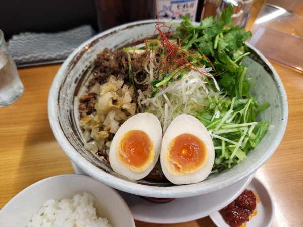 「冷やし汁なし担々麺」@中華そば 半ざわの写真