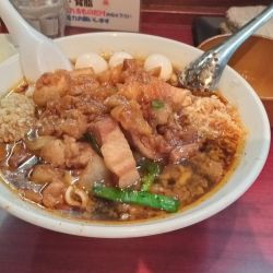 スタ満ソバ　まさお生玉子小ライスニンニクショウガアブラ