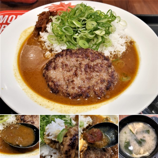 「ネギたっぷりハンバーグスパイスカレー(限定)　830円」@松屋 浅草国際通り店の写真