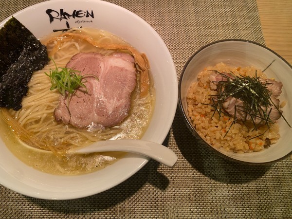 「塩そば　1200円+炊き込みご飯　350円」@Ramen にじゅうぶんのいちの写真