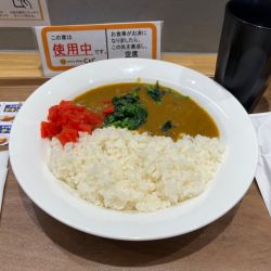 プレーンカレーライス490円 ほうれん草0円