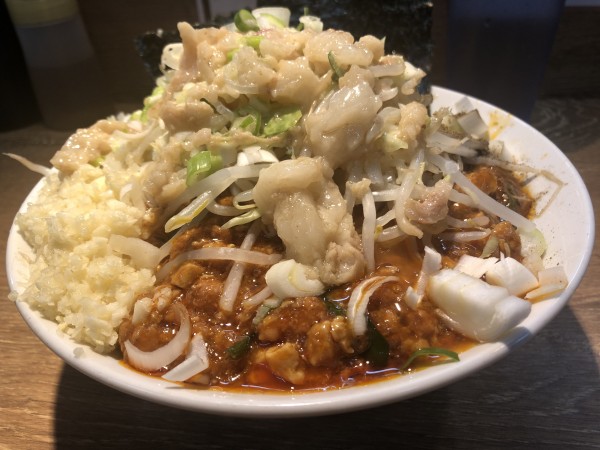 「限定 麻婆ビリー汁無しミニ」@麺屋 浜一の写真