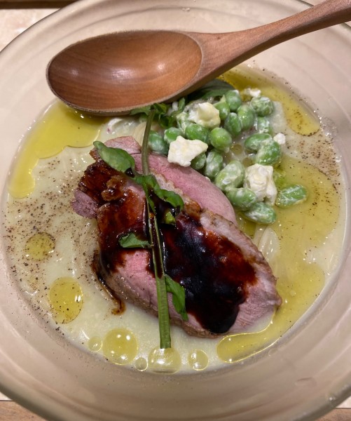 「【限定】冷やし枝豆noodle １２００円」@鶏ポタラーメン THANK 大門店の写真