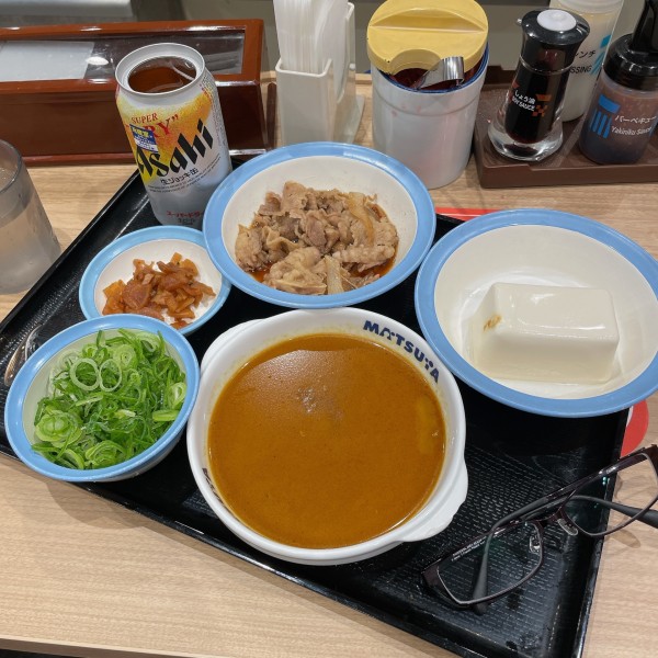 「ねぎたっぷり牛肉スパイスカレー（豆腐変更）」@松屋 鶴見店の写真