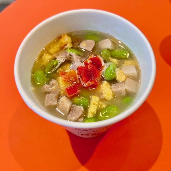 「ニンニクトンコツ＆ニボシ」×ホンコン麺＋ネギオイル