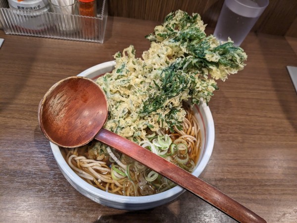 「春菊天そば」@はないちの写真