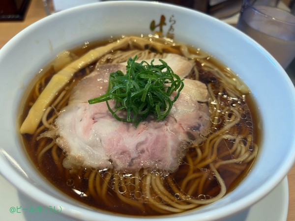 「醤油らぁ麺半チャーハンセット(1150円)」@らぁ麺はやし田 岩槻店の写真