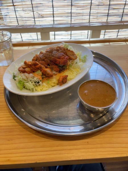 「チキンステーキ&カレーセット　950円」@アンキットの気持ち 人形町店の写真