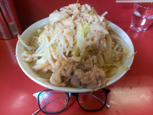 「ぶたラーメン(にんにく少し・野菜・アブラ)」@ラーメン二郎 三田本店の写真