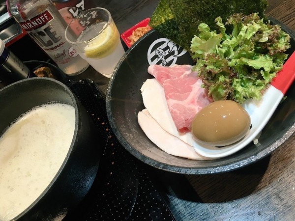 「濃厚鶏白湯つけ麺(塩)麺半分」@麺屋 時茂 西川口店の写真