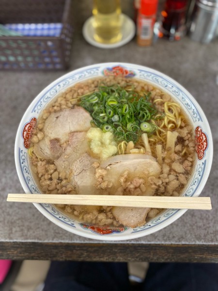 「中華そば特盛脂マシマシニンニクトッピング」@つたふじ 福山支店の写真