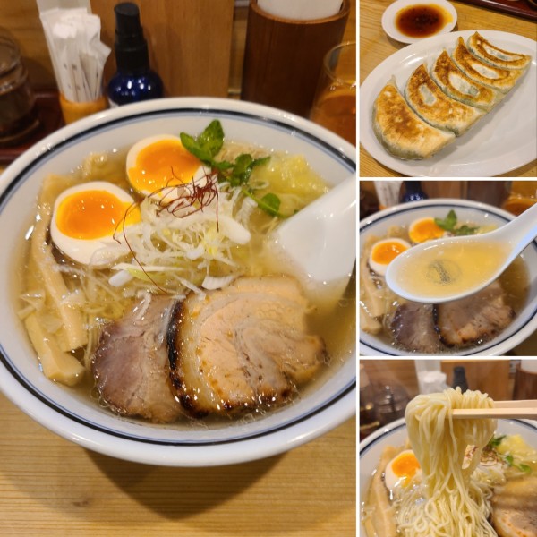 「くろおびラーメン(塩)¥1300+餃子¥500」@利尻昆布ラーメン くろおびの写真