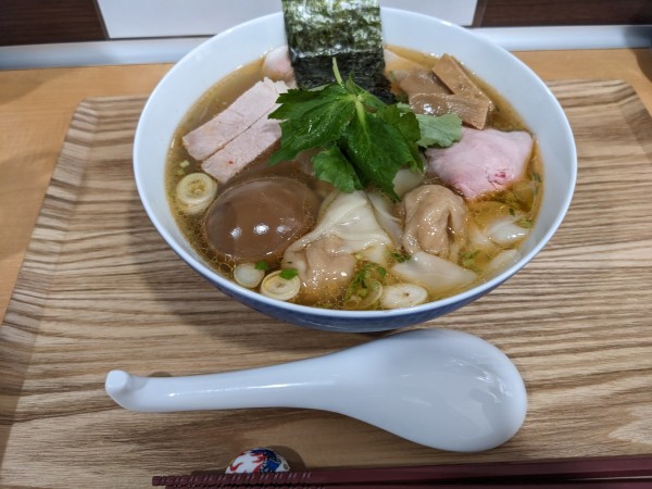 「特製三位一体（金目鯛×赤海老×鶏）」@らーめん亭 ひなり竜王の写真