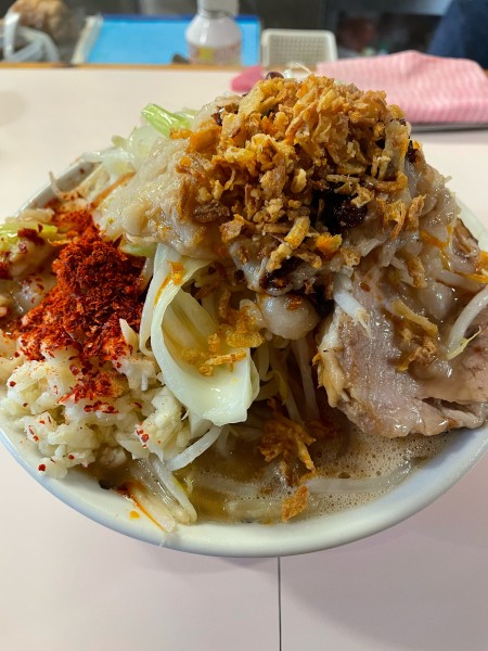 「大ラーメン ゼンマシ四川ラー油アブリ」@成蹊前ラーメン 吉祥寺の写真