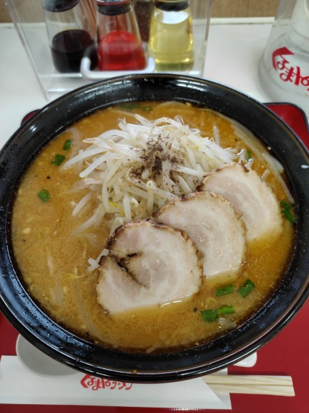 「味噌チャーシュー(3枚)大盛、もやし増量」@くるまやラーメン 和光店の写真