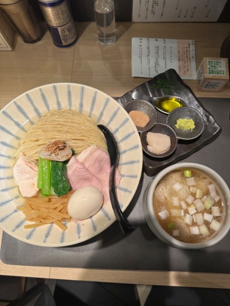 「特製帆立の昆布水つけ麺黒　大盛」@Tokyo Style Noodle ほたて日和の写真