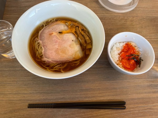 「醤油そばネギ抜き　卵かけご飯」@中華そば 和渦 TOKYOの写真