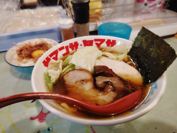 「朝ラー醤油＆卵かけ」@ハイデン.コッコFACTORYサマンサ・タマサの写真