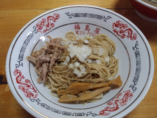 「背脂煮干中華　和え玉　800+200円」@福島屋の写真