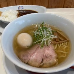 味玉塩らぁ麺 + ハーフカレーライス