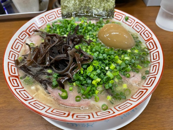 「ねぎラーメン+味たまご+明太ごはん」@博多長浜らーめんもりやの写真