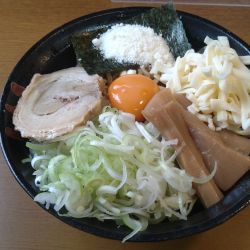 カレーみそまぜそば(並)¥950+追飯バターしょうゆ¥200