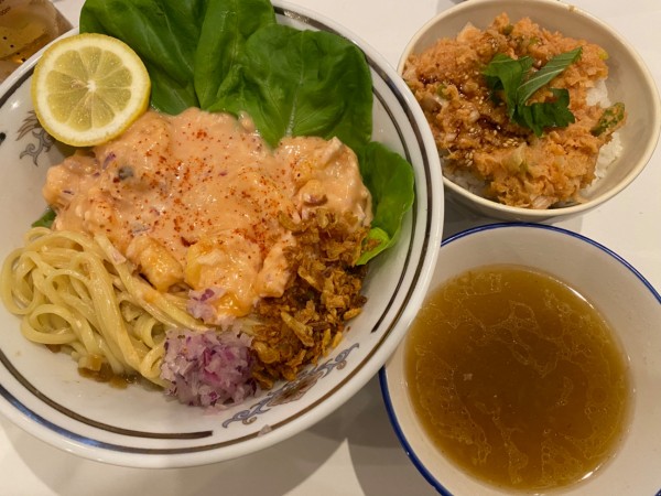 「限定 ぷりっと海老マヨ混ぜそば 1300」@タマネギヘッドバッドの写真